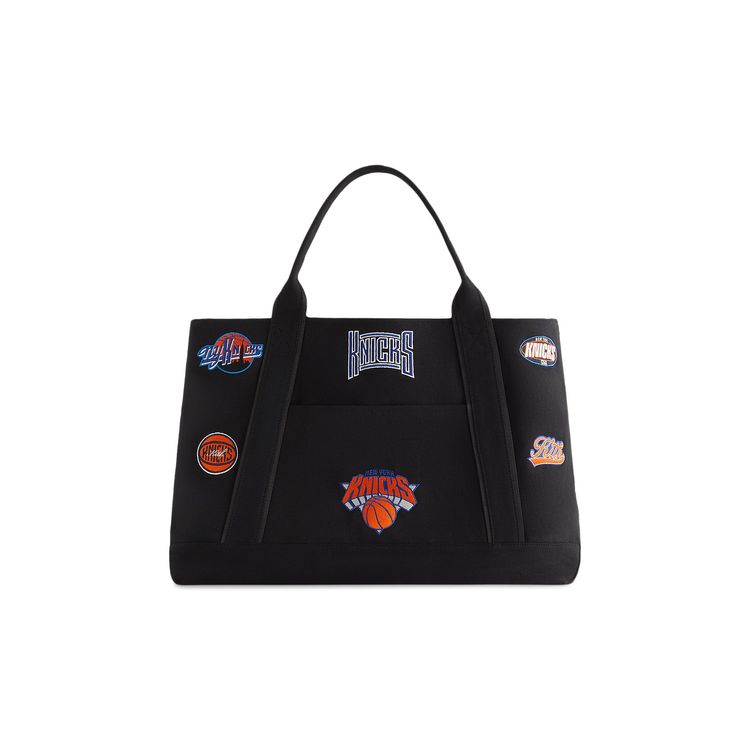 Kith For The New York Knicks All Over Embroidered Canvas Tote Black