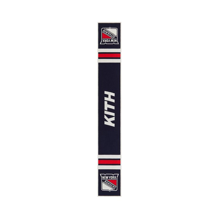 Kith For The New York Rangers Shield Knitted Scarf Nocturnal