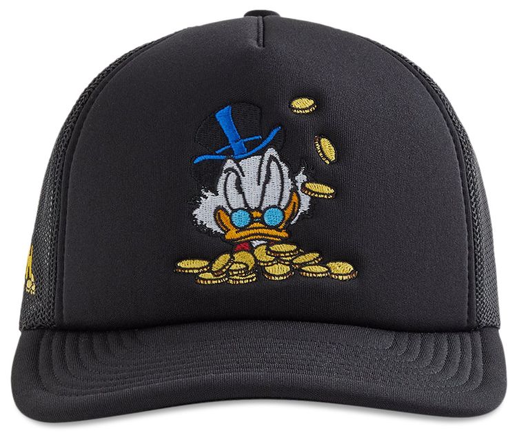 Kith For Disney Donald Duck Scrooge Nolan Trucker Hat Black