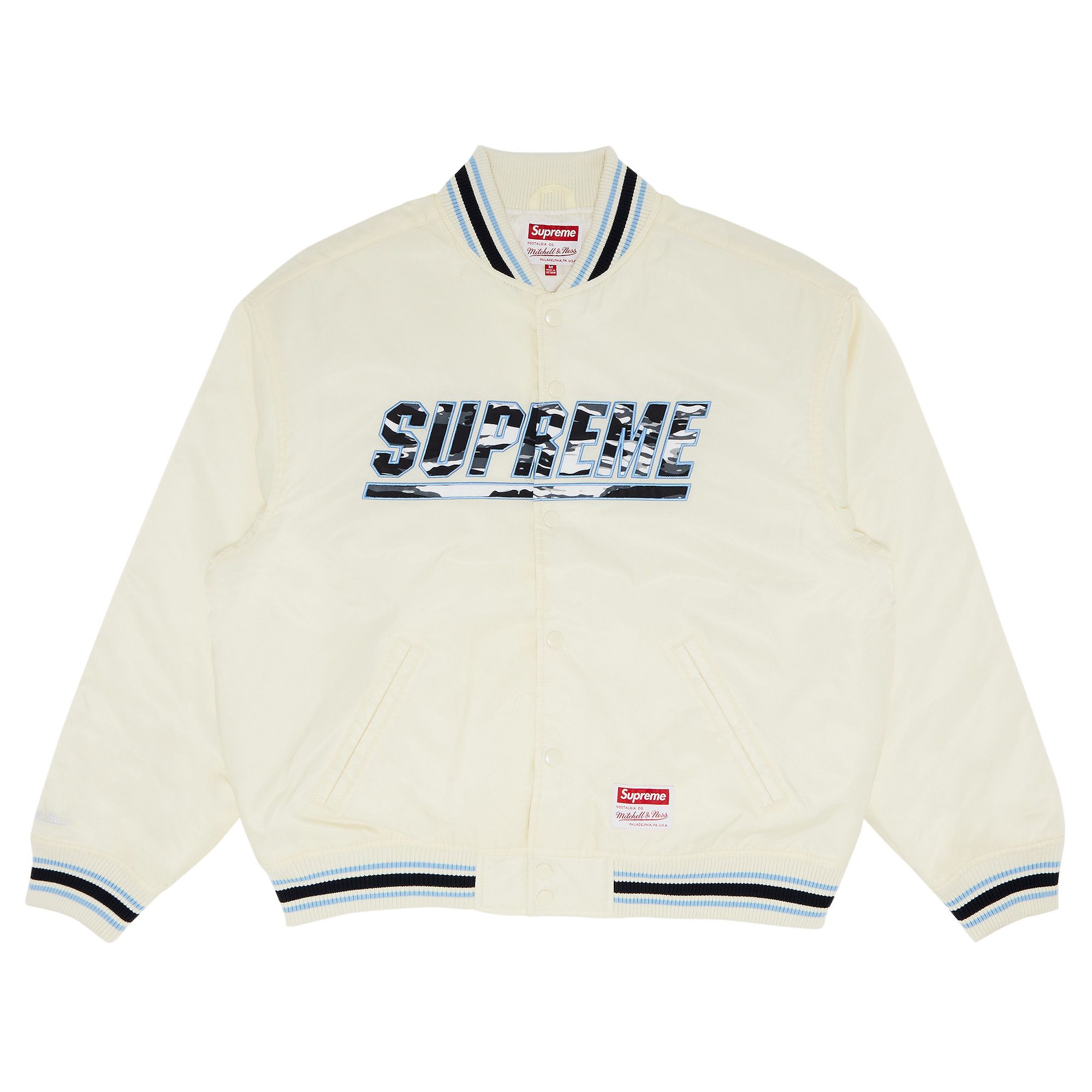 超歓迎された Buy Supreme Jacket Varsity Logo Camo Ness & Mitchell x ジャケット・アウター