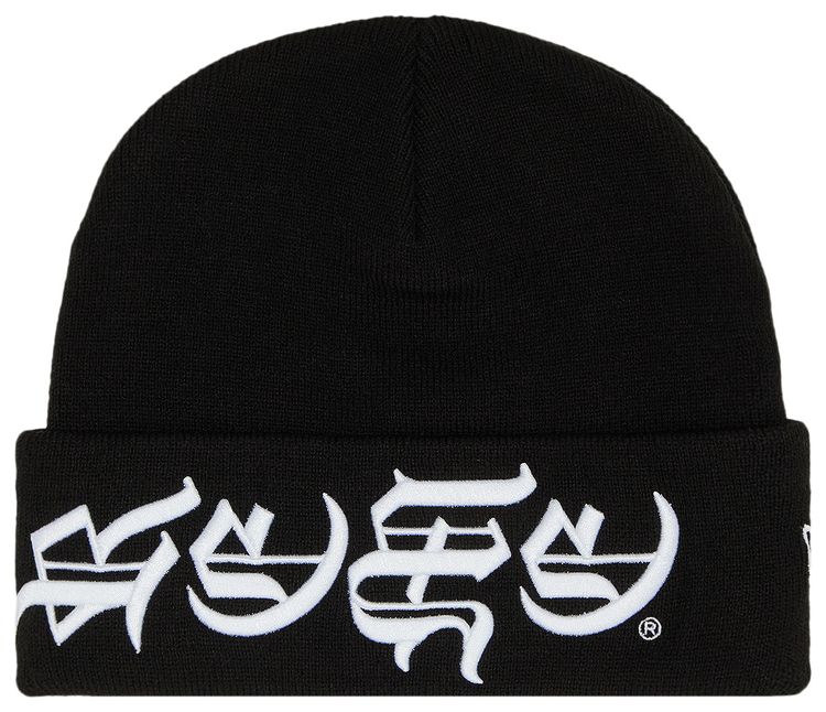 Supreme New Era Blackletter Beanie Black