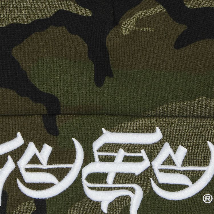 Supreme New Era Blackletter Beanie Woodland Camo