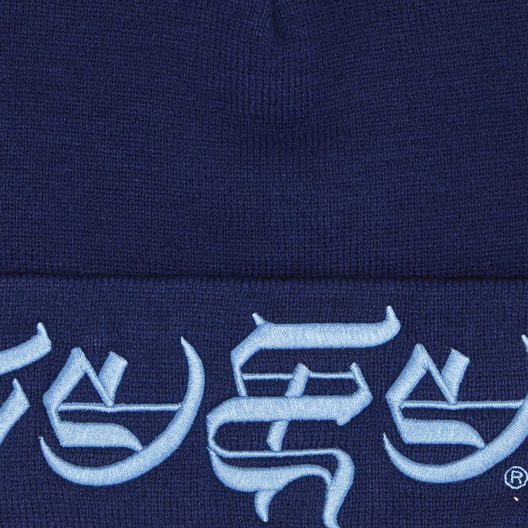 Supreme New Era Blackletter Beanie Washed Navy