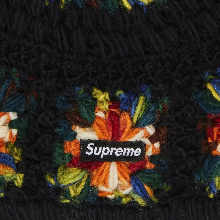 Supreme Crochet Beanie Black