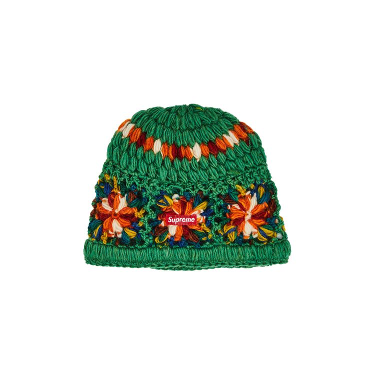 Supreme Crochet Beanie Green