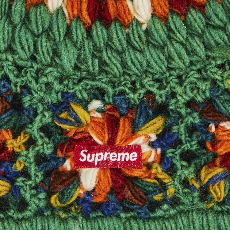 Supreme Crochet Beanie Green
