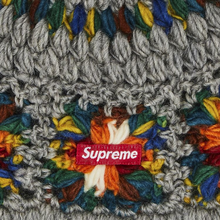 Supreme Crochet Beanie Heather Grey