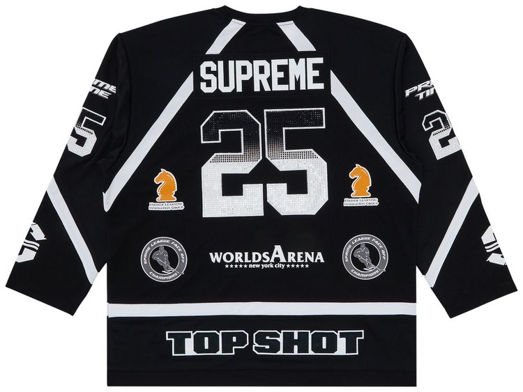 Supreme Rhinestone Hockey Jersey Black