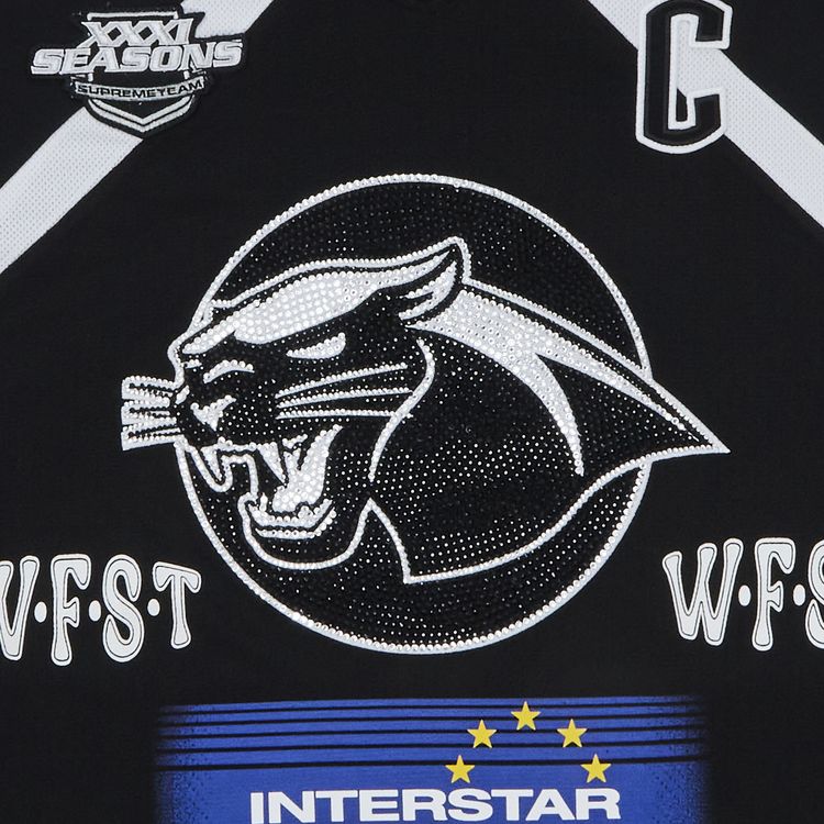 Supreme Rhinestone Hockey Jersey Black