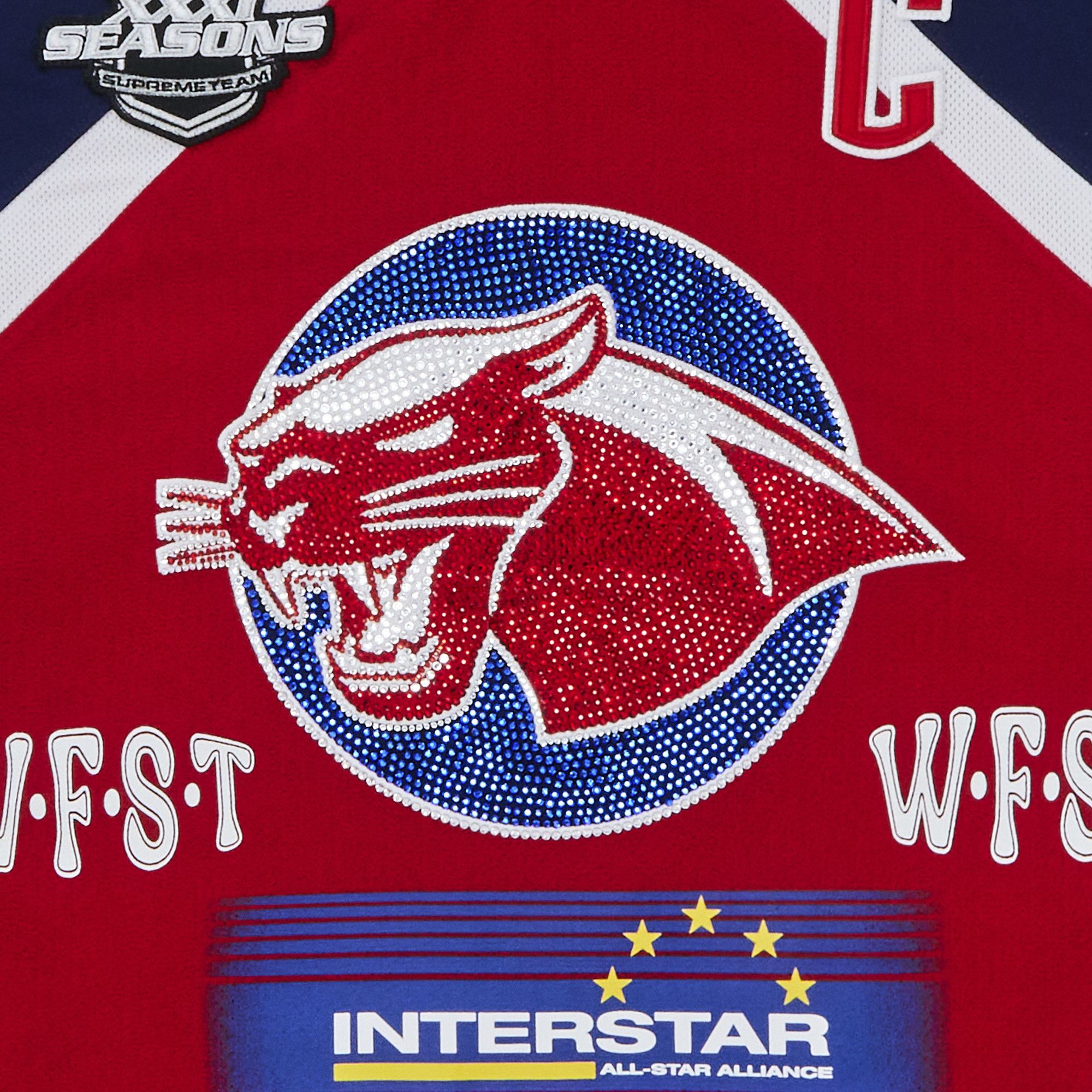 Buy Supreme Rhinestone Hockey Jersey 'Red' - SS25KN29 RED | GOAT Buy Supreme Rhinestone Hockey Jersey 'Red' - SS25KN29 RED | GOAT