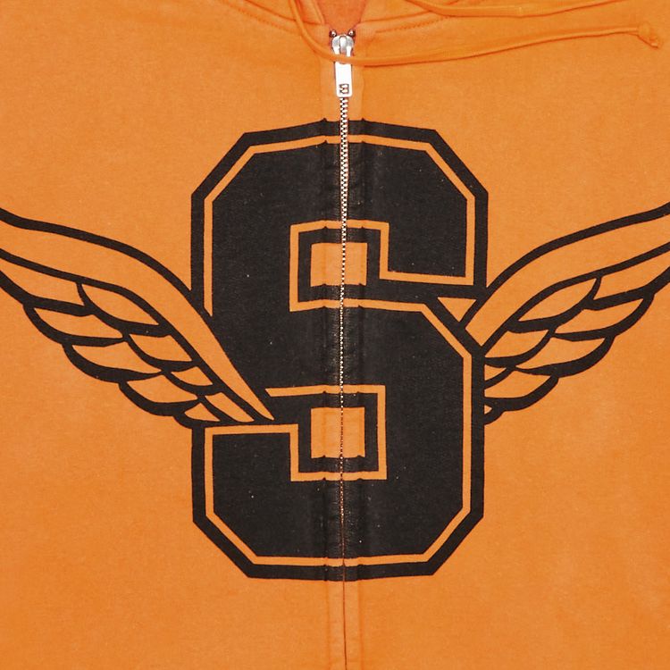 Supreme Wings Zip Up Hooded Sweatshirt Light Orange