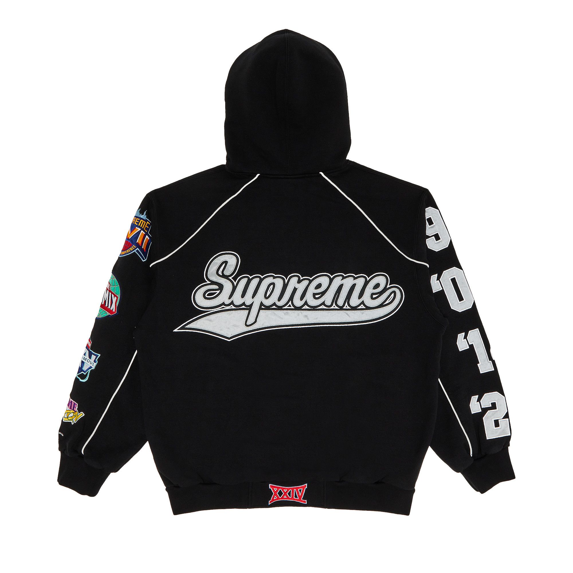 Buy Supreme Playoffs Zip Up Hooded Sweatshirt 'Black Buy Supreme Playoffs Zip Up Hooded Sweatshirt 'Black