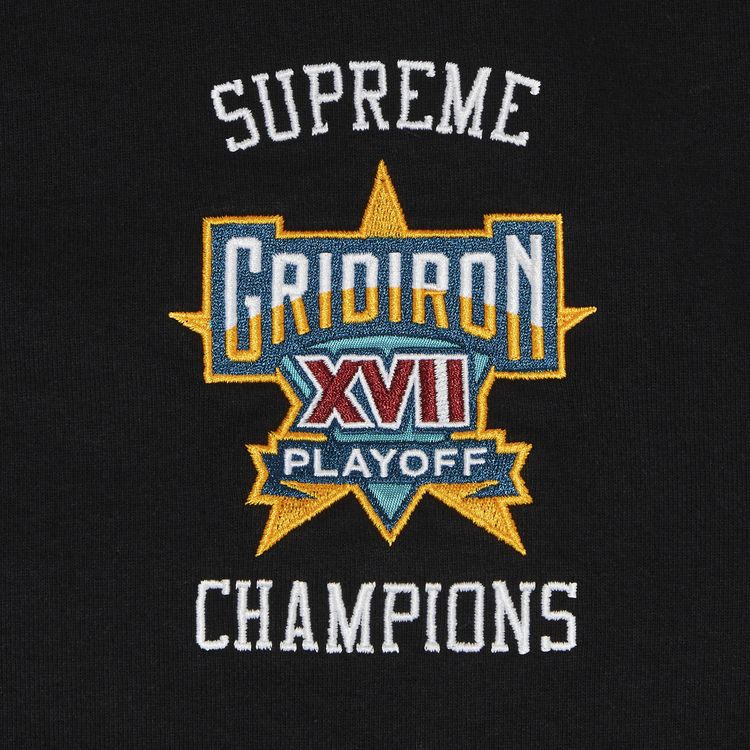 Supreme Playoffs Zip Up Hooded Sweatshirt Black