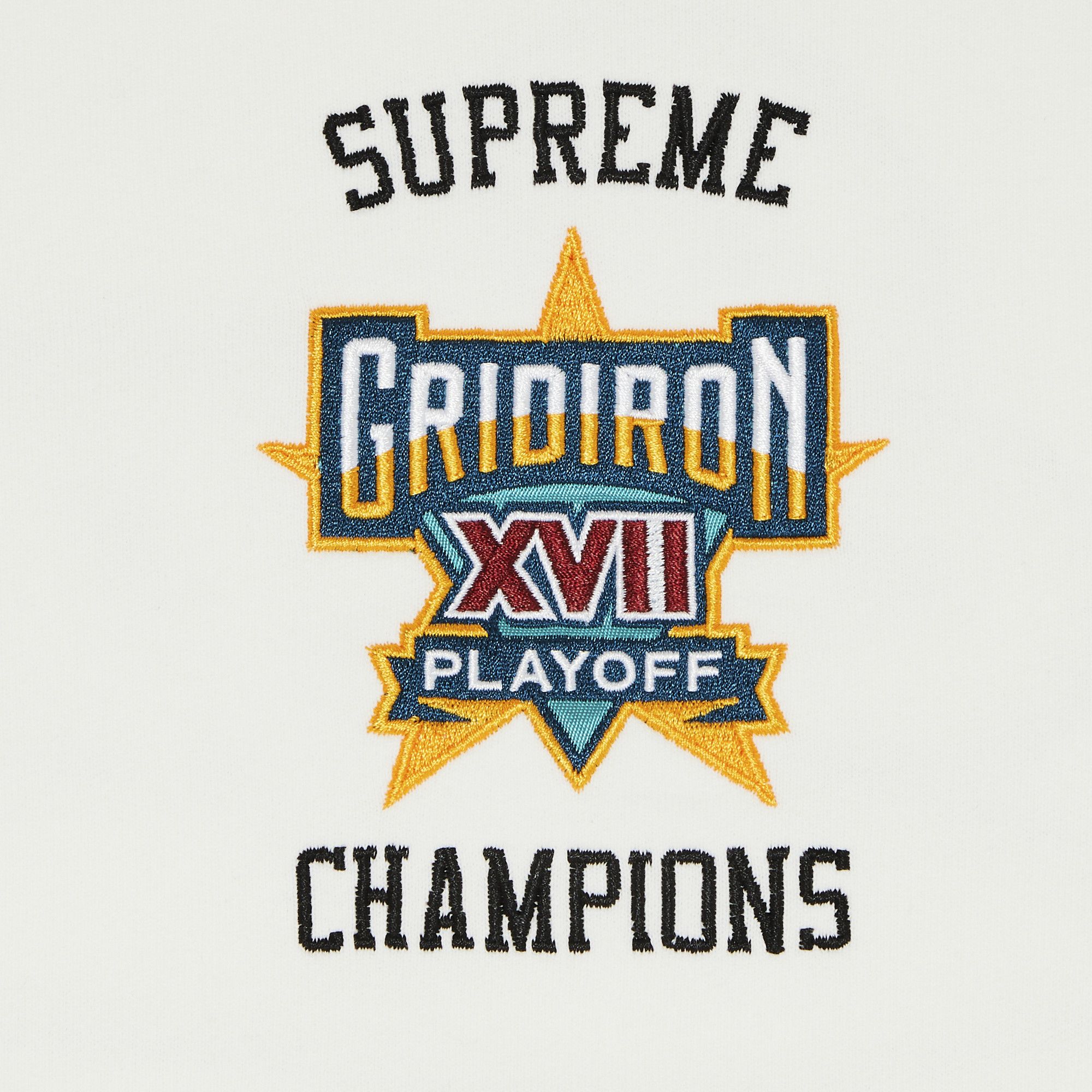 Buy Supreme Playoffs Zip Up Hooded Sweatshirt 'White Buy Supreme Playoffs Zip Up Hooded Sweatshirt 'White