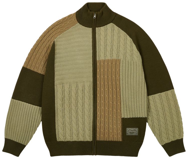 Palace Patchwork Zip Knit The Deep Green