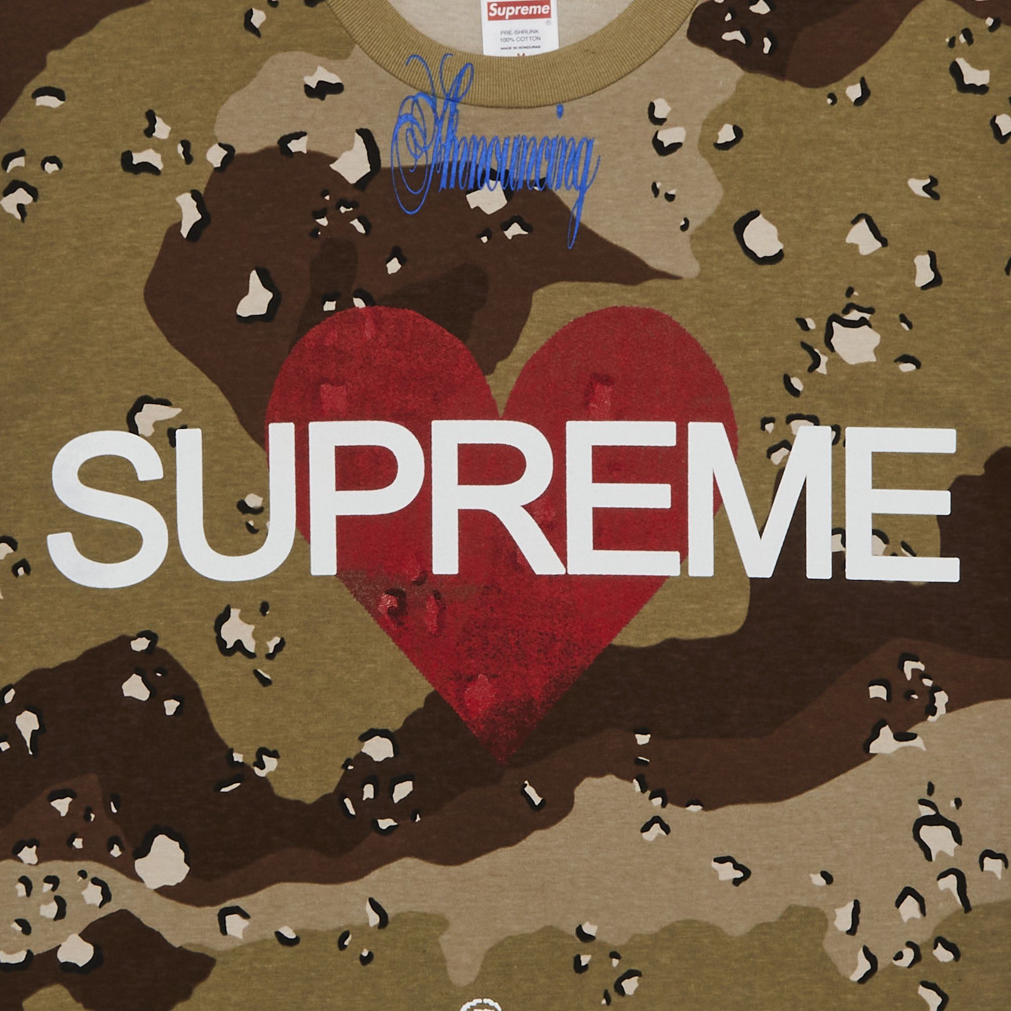 Supreme Needlepoint Patch L/S Top Chocolate Chip Camo Men's