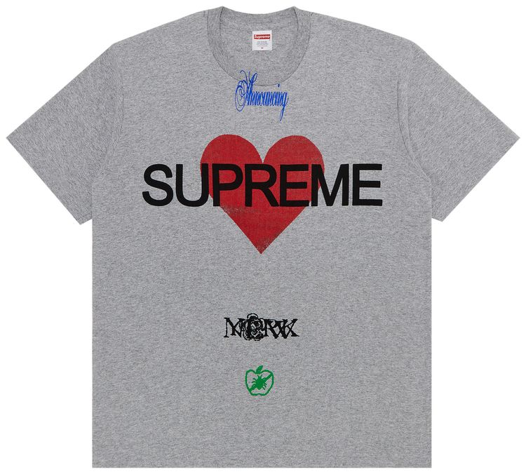 Supreme Announcing Tee Heather Grey