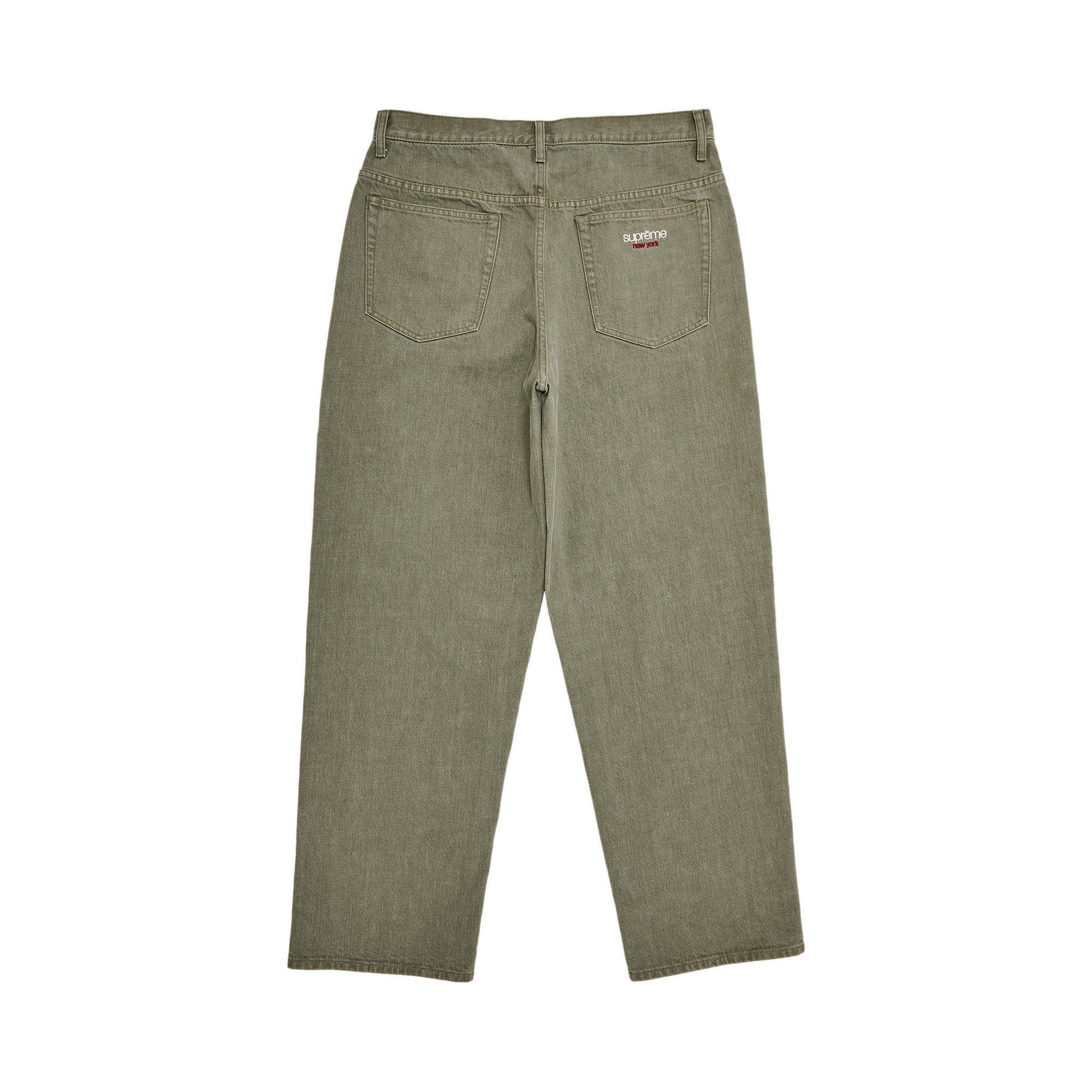 Size 30 Supreme Baggy Jean \u0027Olive\u0027