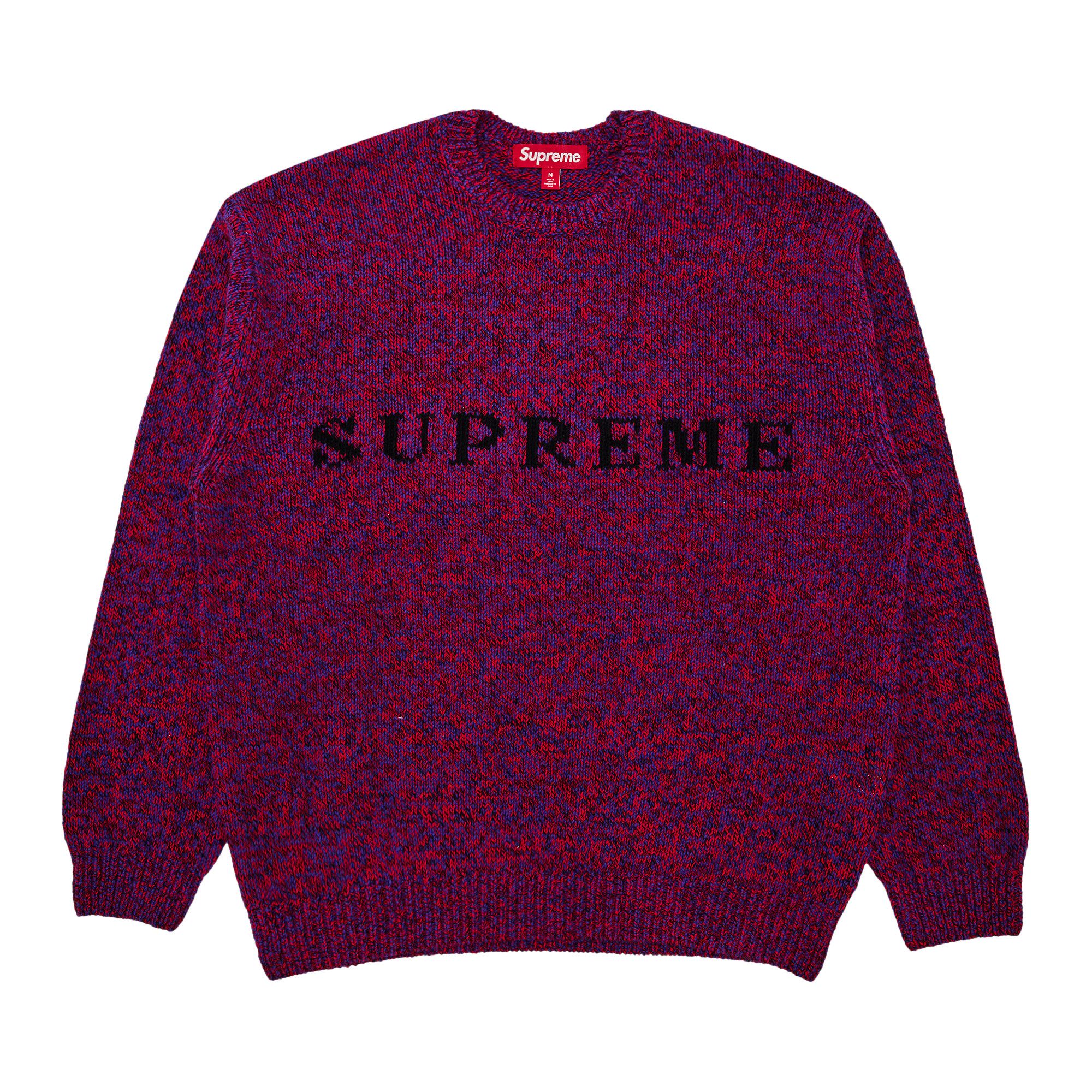 Buy Supreme Contrast Logo Sweater 'Red Mélange' - SS25SK24 RED