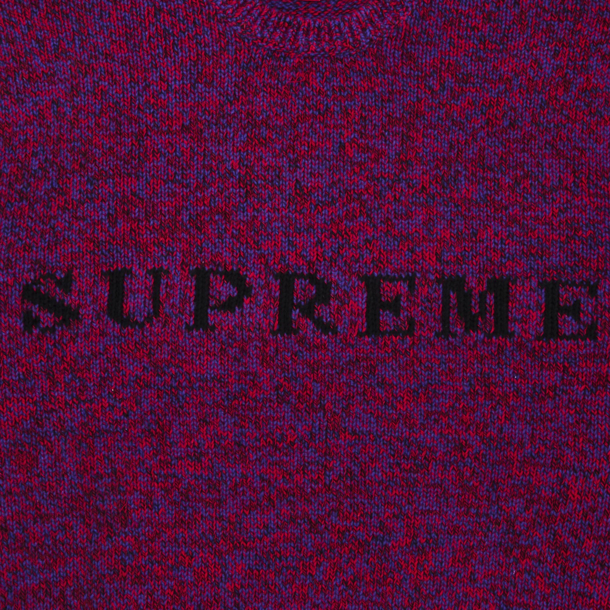 Buy Supreme Contrast Logo Sweater 'Red Mélange' - SS25SK24