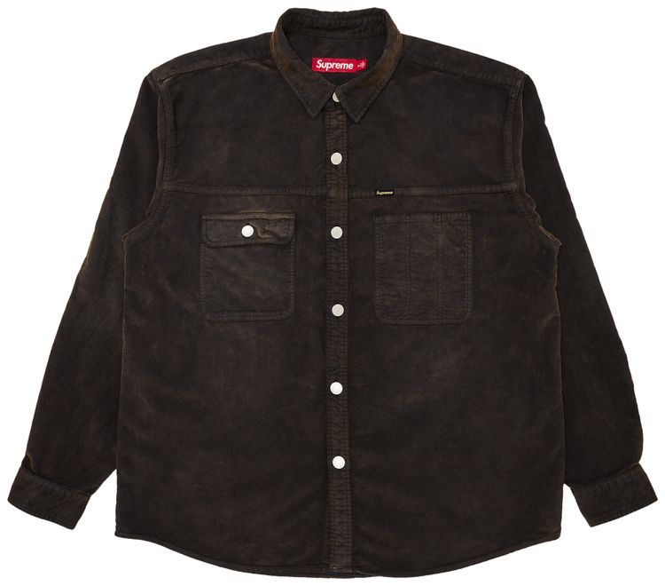 Supreme Washed Corduroy Shirt Brown