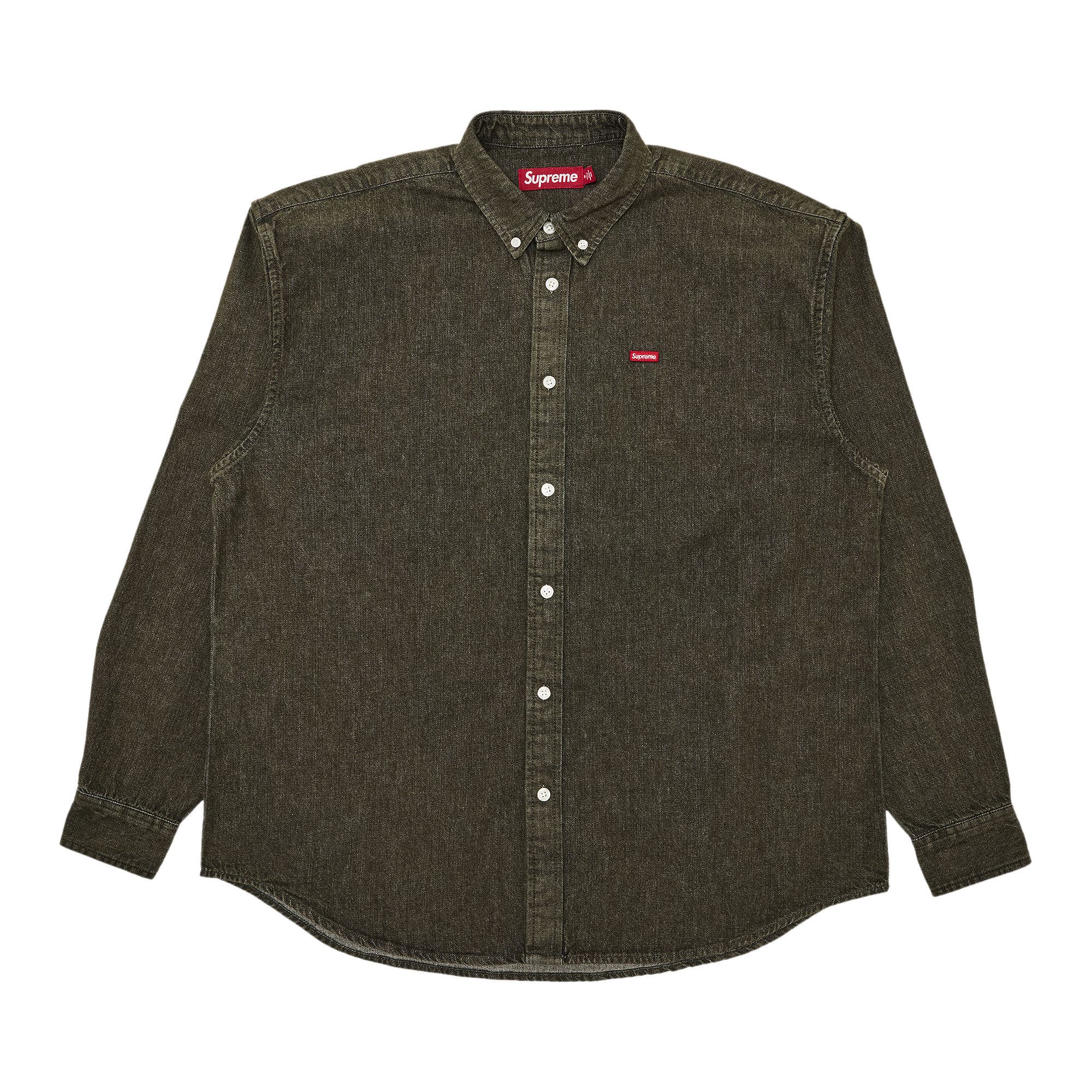 Buy Supreme Small Box Denim Shirt 'Olive' - SS25S1 OLIVE | GOAT