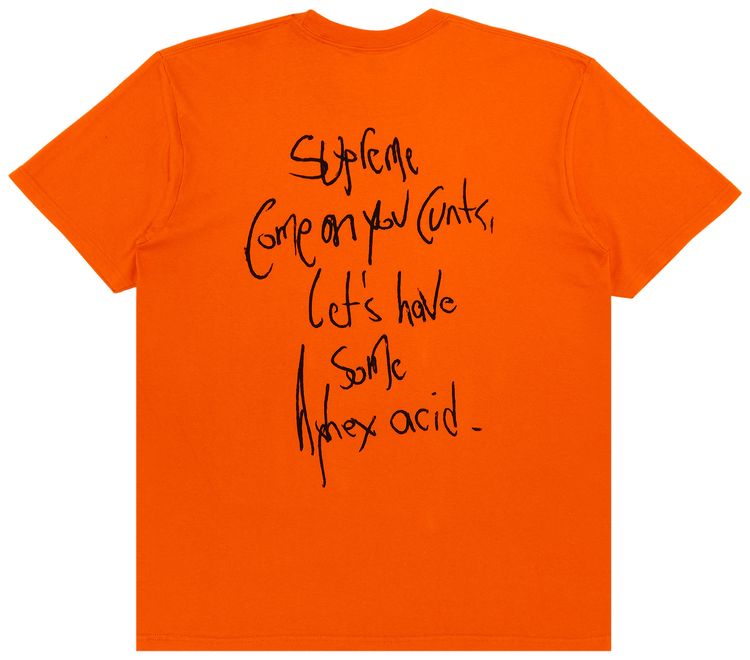 Supreme x Aphex Twin Windowlicker Tee Orange