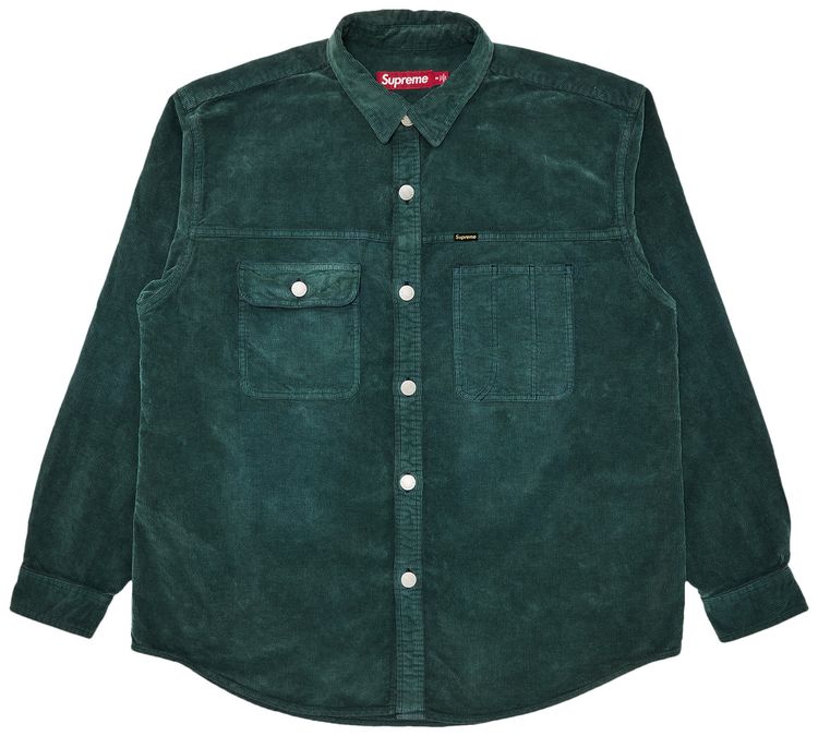 Supreme Washed Corduroy Shirt Sage