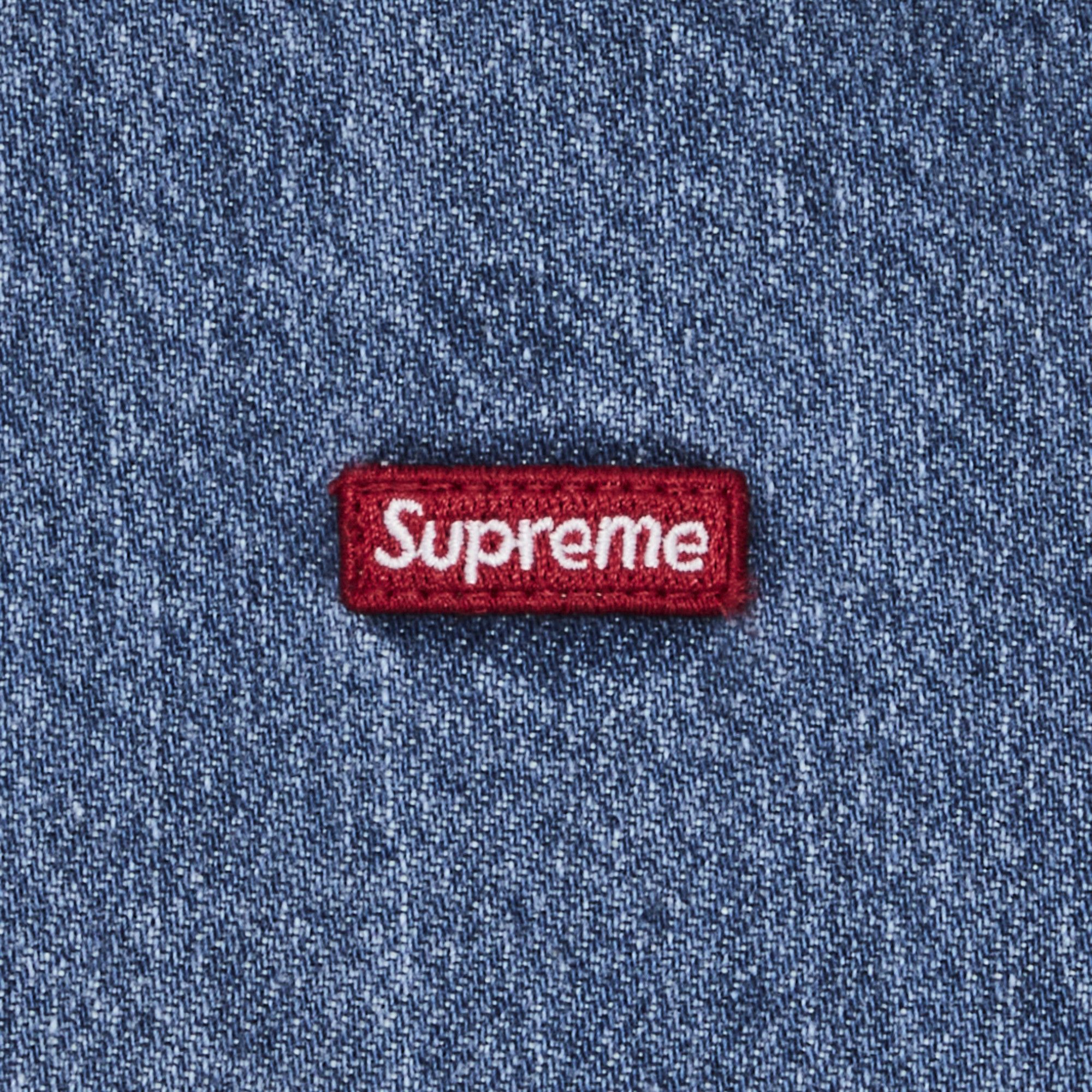 Buy Supreme Small Box Denim Shirt 'Washed Indigo' - SS25S1