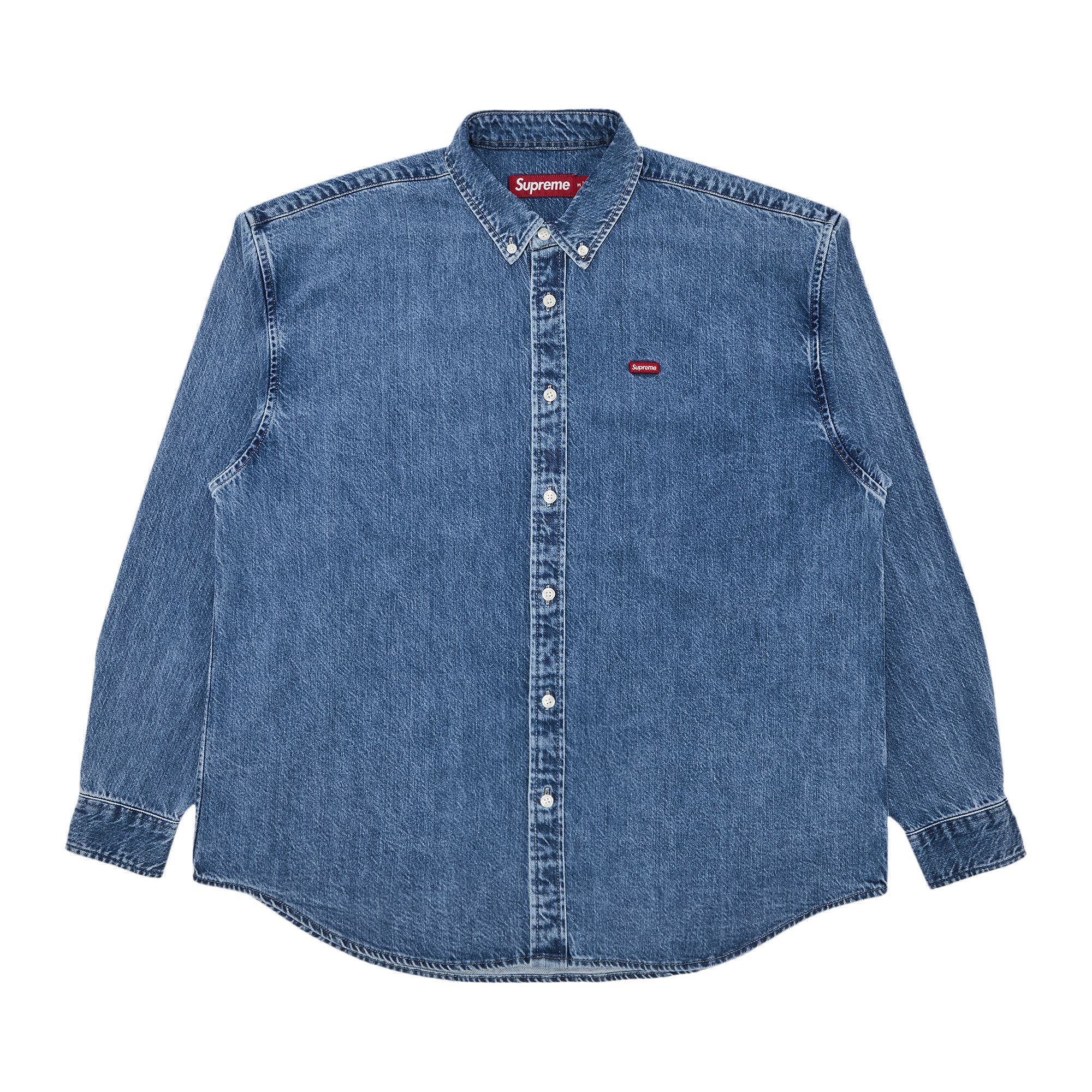 Supreme Denim Shirt Washed Indigo Lサイズ Buy Supreme Small Box Denim Shirt 'Washed Indigo' - SS25S1 WASHED