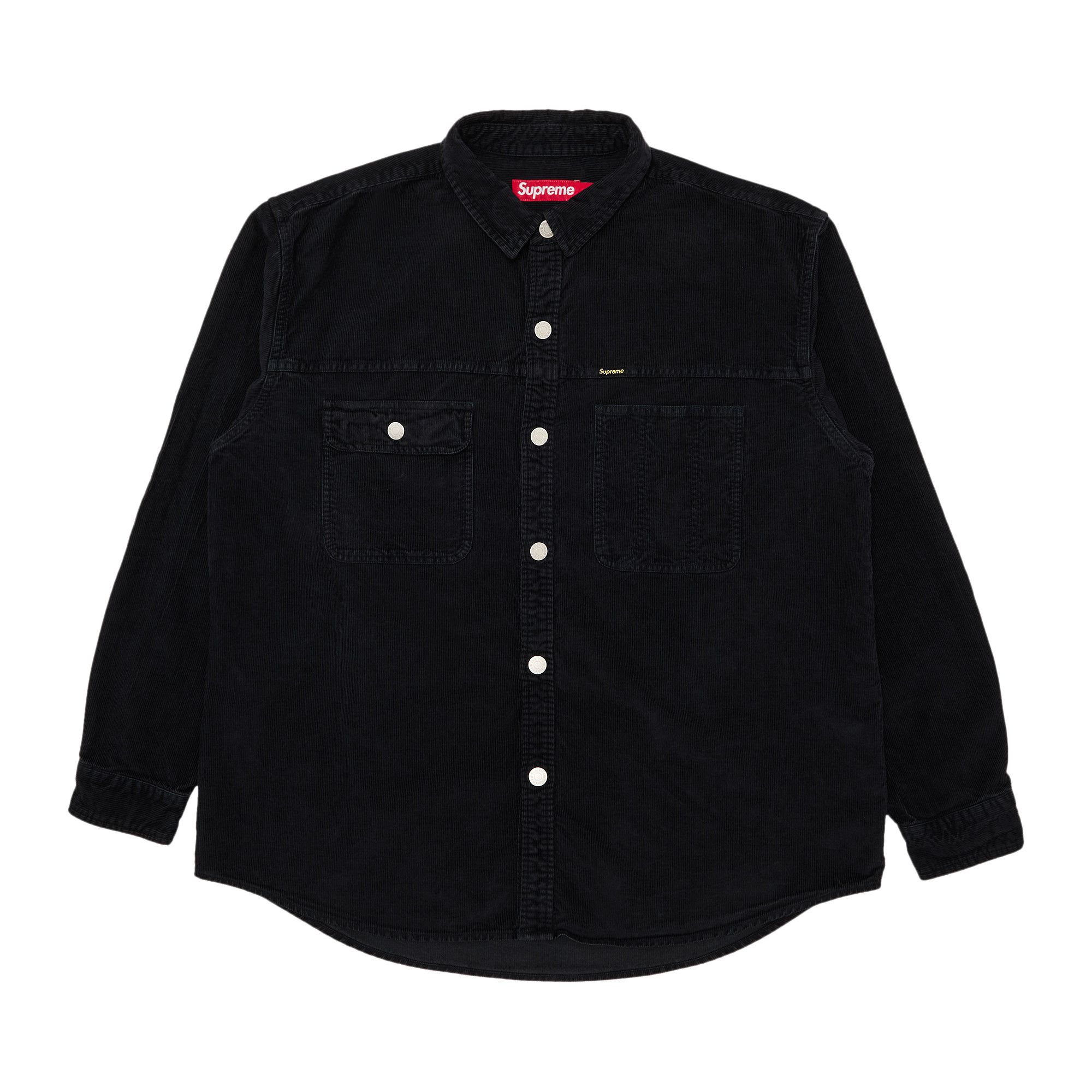 Buy Supreme Washed Corduroy Shirt 'Black' - SS25S16 BLACK | GOAT