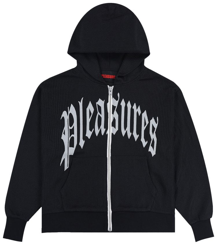 Pleasures Twitch Knitted Zip Hoodie Black