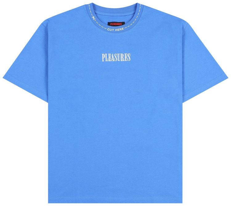 Pleasures Cut Here Heavyweight Shirt Blue
