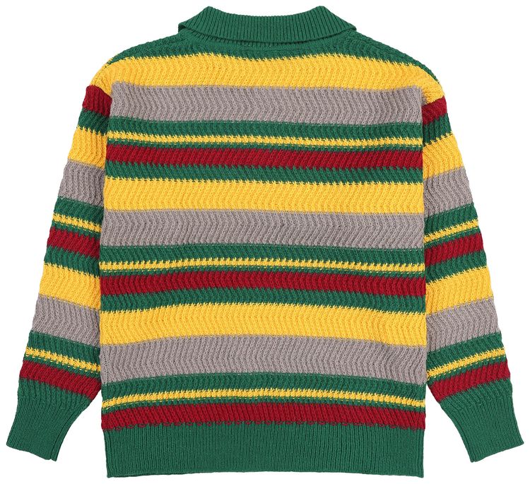 Pleasures Cooper Polo Sweater Green