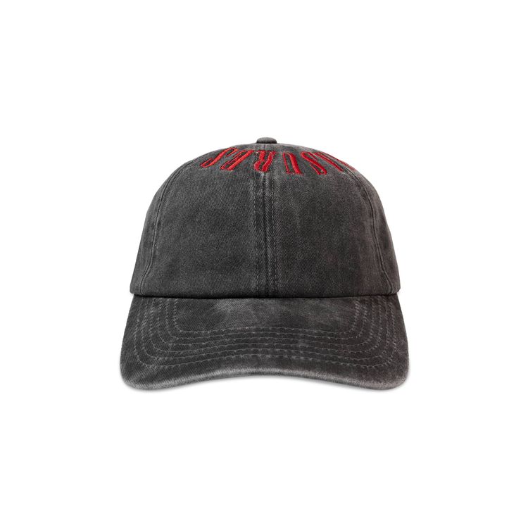 Pleasures Onyx Crown Washed Cap BlackRed