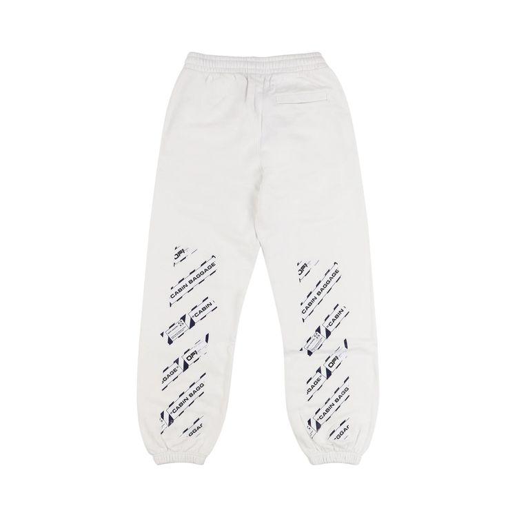 Off White Airport Shorten Sweat Pants White