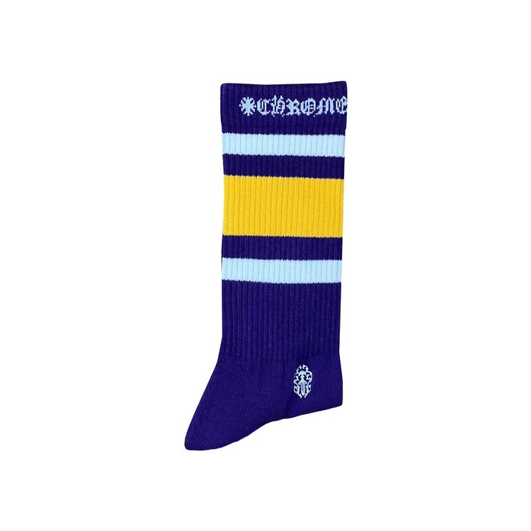 Chrome Hearts Striped Sock YellowPurple