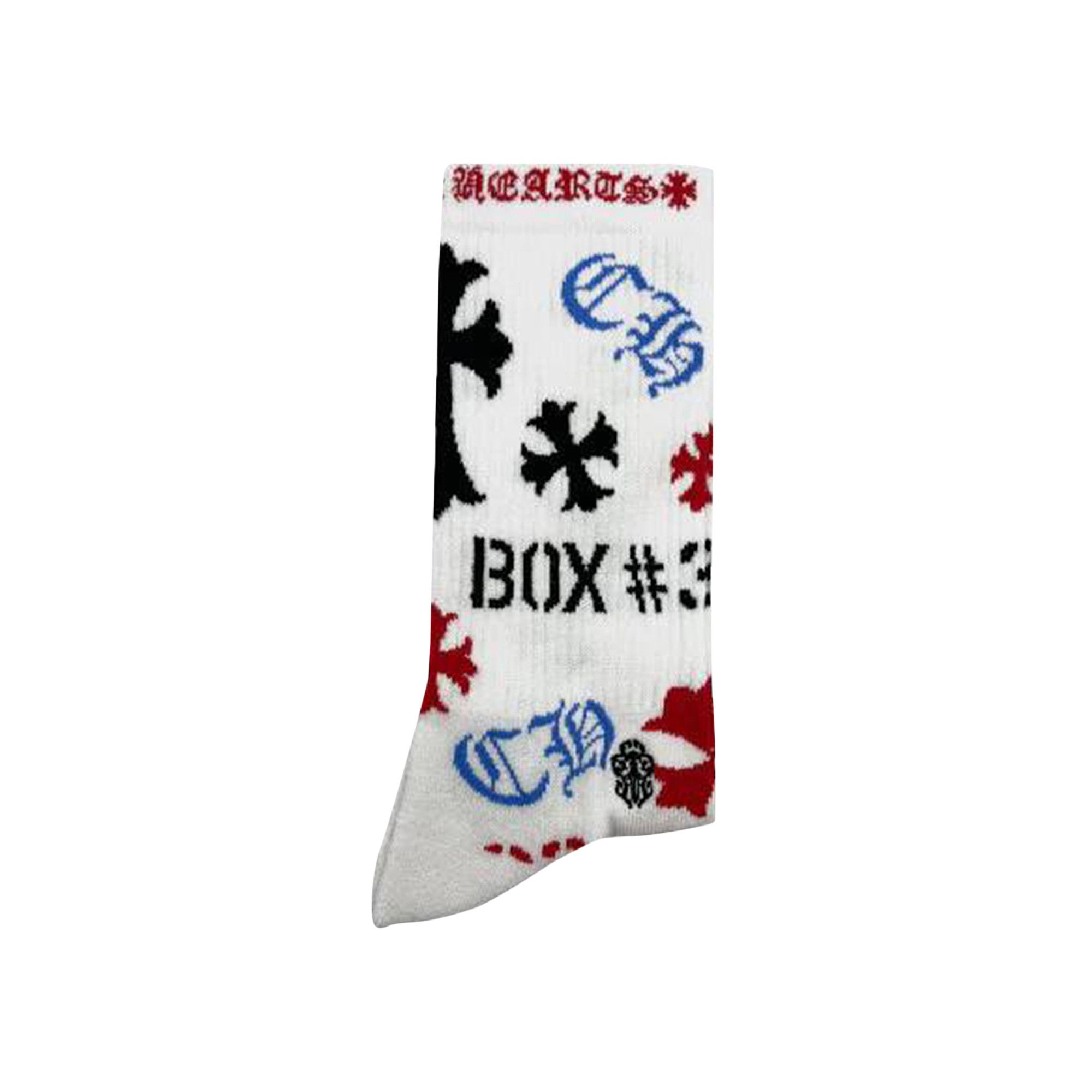 Buy Chrome Hearts Chrome Stencil Sock 'White' - 1383 1FW240605CSS