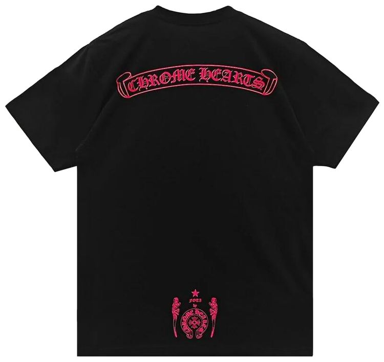 Chrome Hearts Foti Logo Short Sleeve T Shirt BlackPink