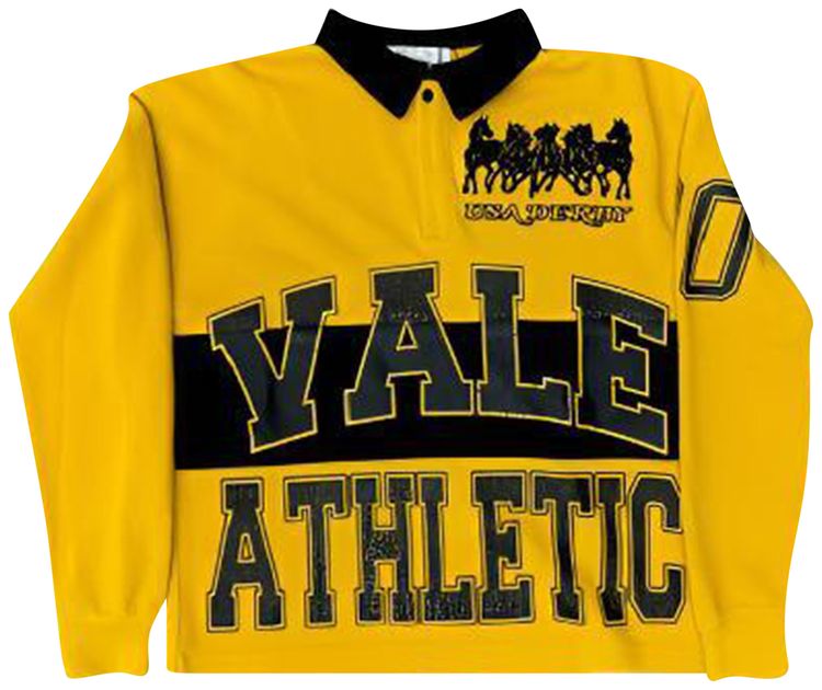 Vale Forever Derby Rugby Bruce Lee Long Sleeve Polo BlackYellow