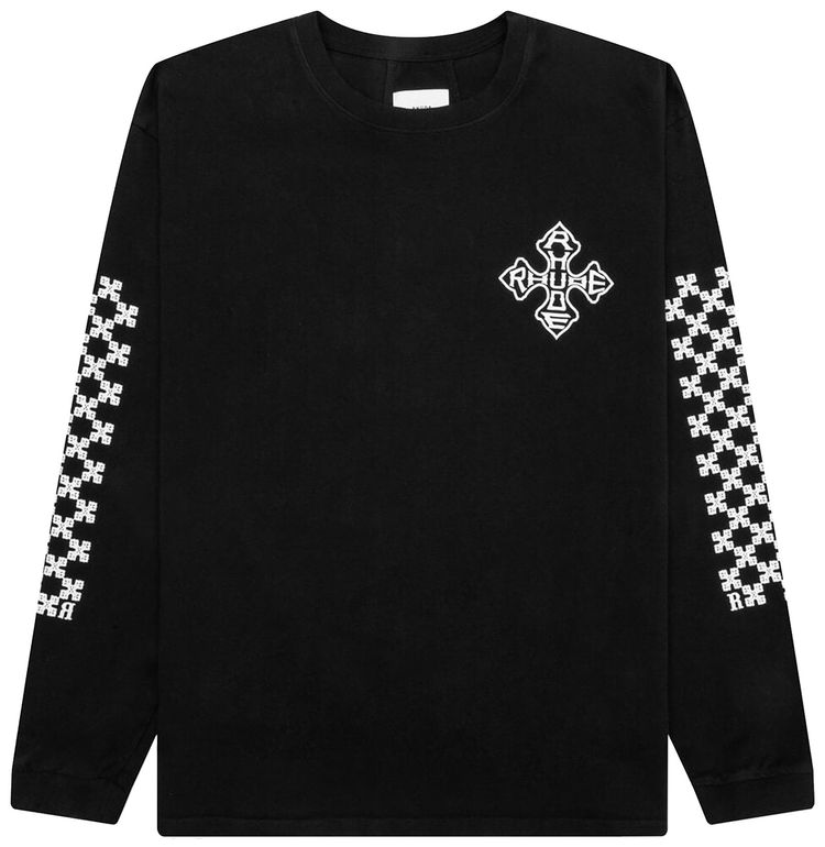 Rhude Cross Long Sleeve Tee Vintage Black