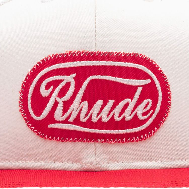 Rhude Patch Trucker Hat Off WhiteRed