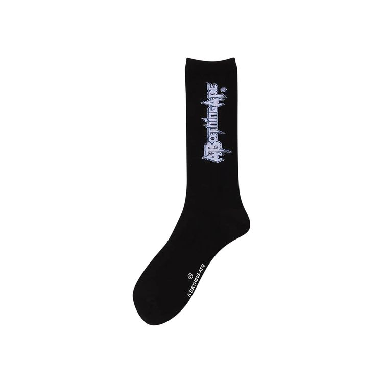 BAPE Multi Logo Long Socks Black