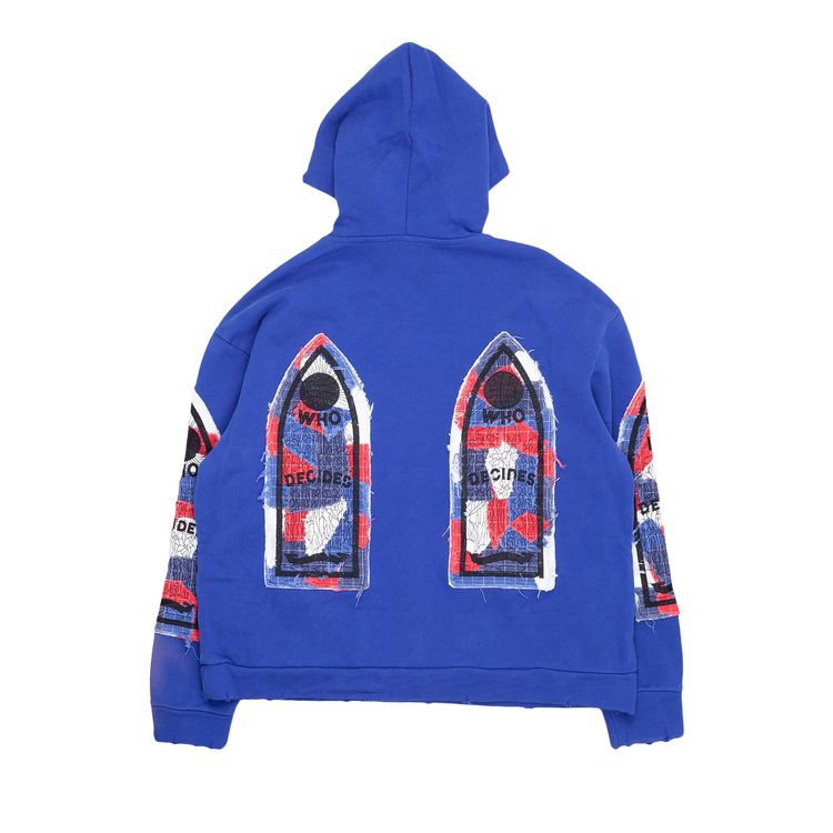 Who Decides War Glory Fabricated Hooded Pullover Indigo
