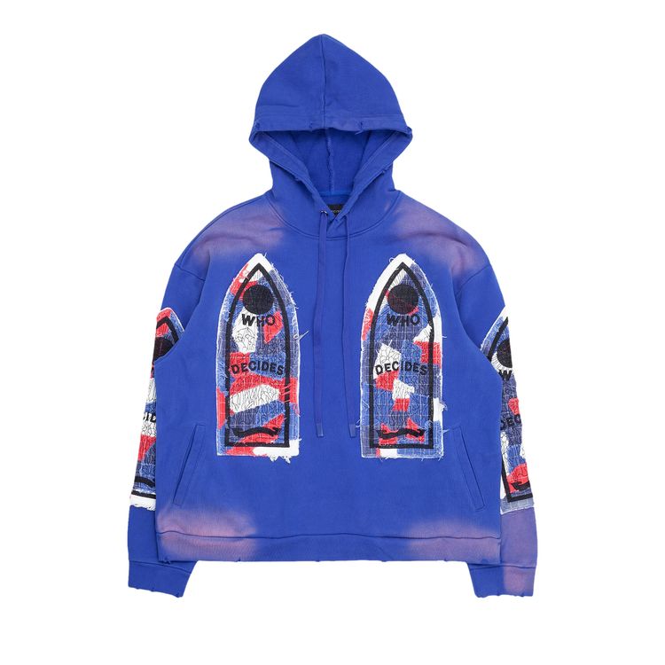 Who Decides War Glory Fabricated Hooded Pullover Indigo