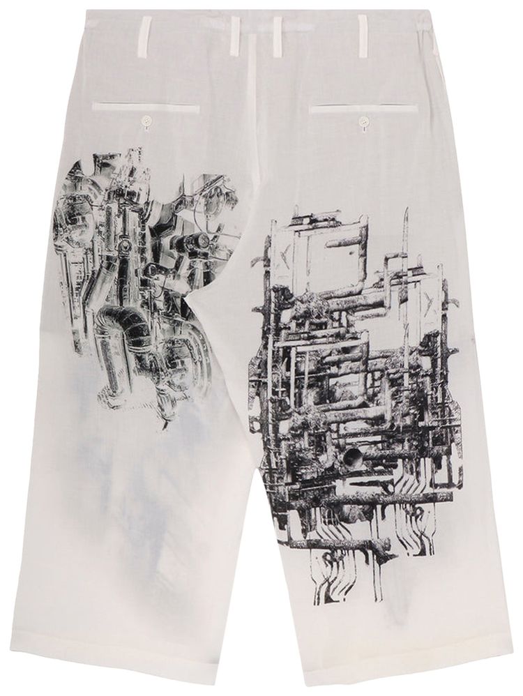 Yohji Yamamoto Pour Homme PT Gather Detail Pants White