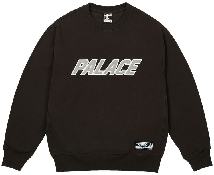 Palace Applique Team Crew Black