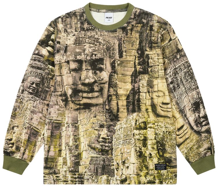 Palace 2 Tone Waffle Long Sleeve Camo