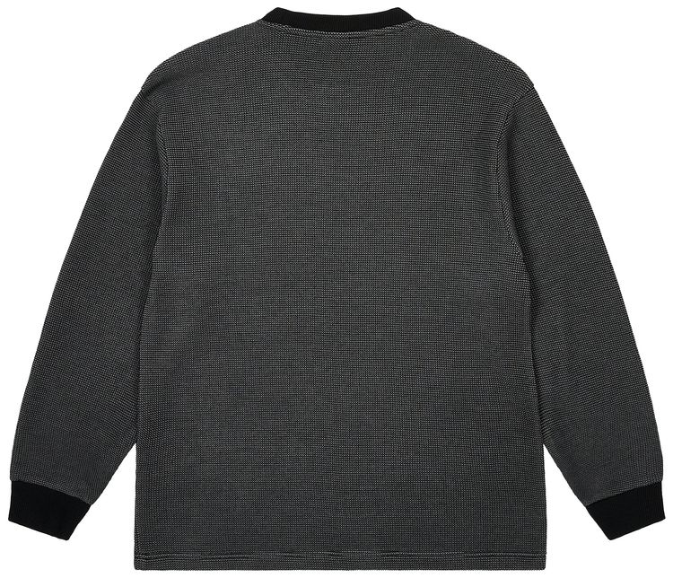 Palace 2 Tone Waffle Long Sleeve Black