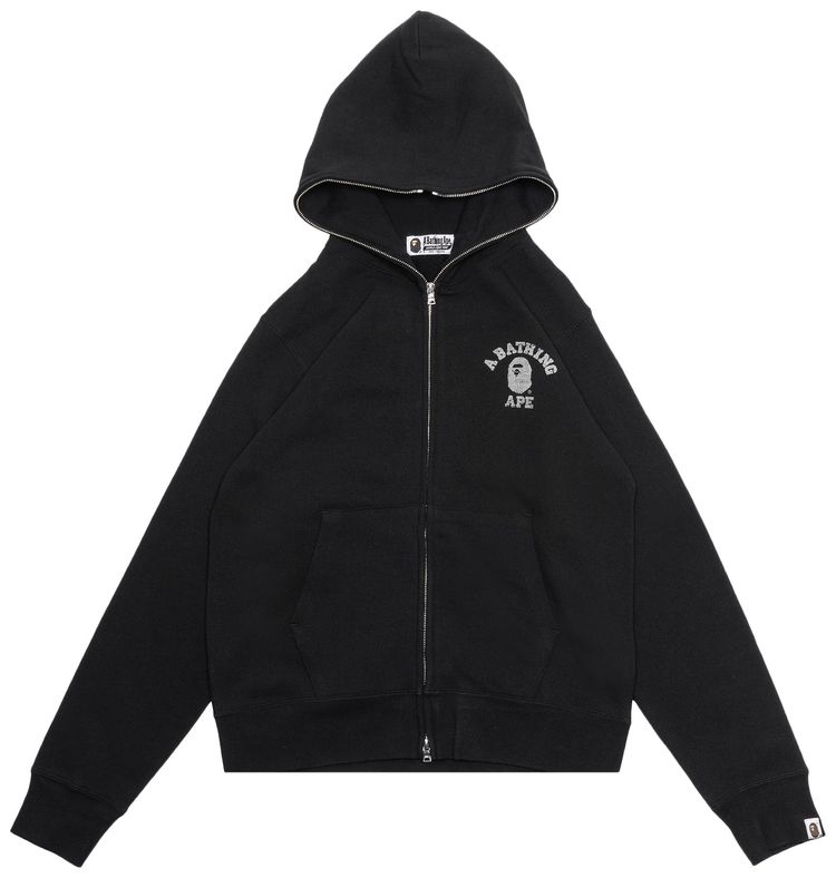BAPE Over Print Full Zip Hoodie Black